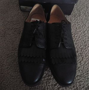 Enzo Angiolini Fireball Leather Saddle Oxford